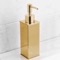 Soap Dispenser, Square, Modern, Matte Gold